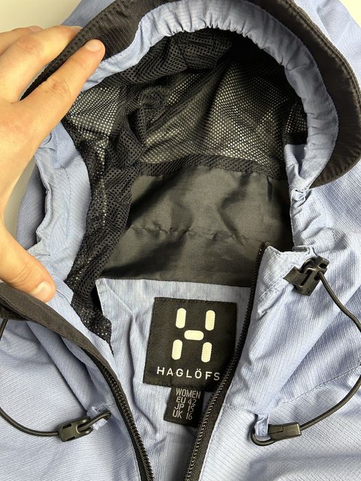 Haglofs goretex вітровка ветровка куртка курточка gorocore голубая Л М