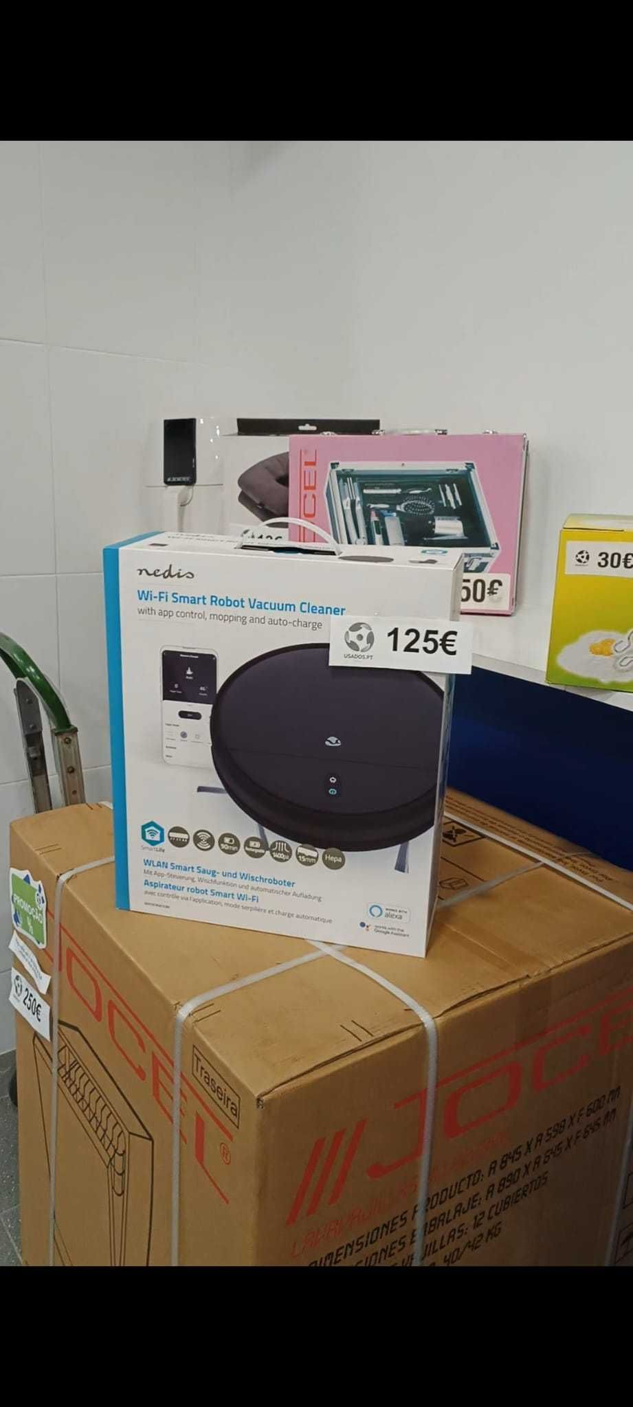 Robô Aspirador Inteligente 3 em 1 (varre, aspira e limpa) Wifi Nedis