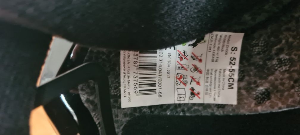 Kask jeździecki Fouganza 100 czarny, rozmiar S (52-55cm)
