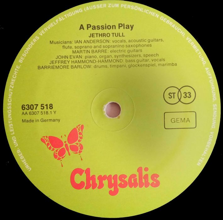 JethroTull	- - - - -	A Passion Play	- - - - -	LP