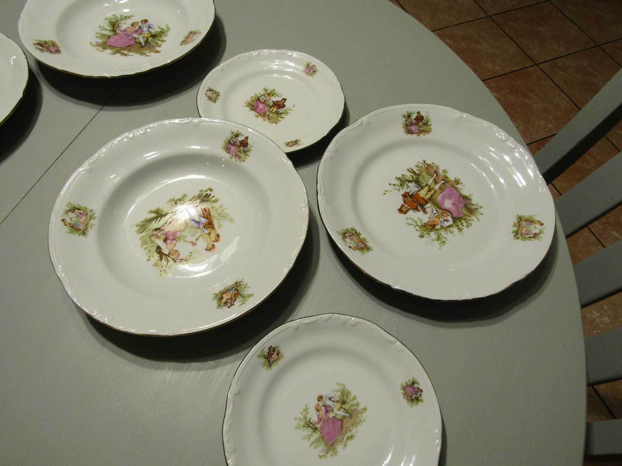 porcelana Chodzież Telimena z mandoliną miłość wiedeńska 21 sztuk
