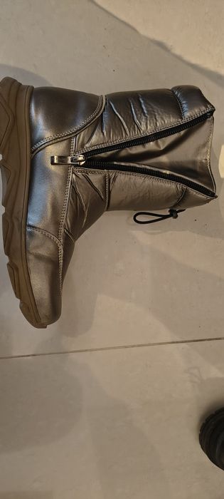 Buty Kornecki 36 zimowe z membraną 06916 złote wodoodporne kozaki