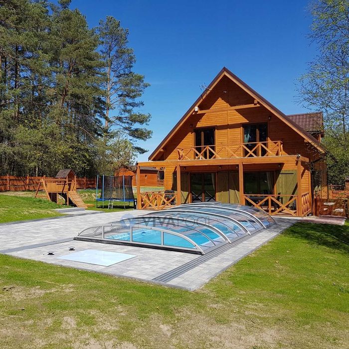Zadaszenie basenowe ELEGANT 8,68 x 4,22 x 0,85 pokrywa na basen