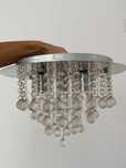 Lampy sufitowe glamour kryształy, plafon - 2 sztuki