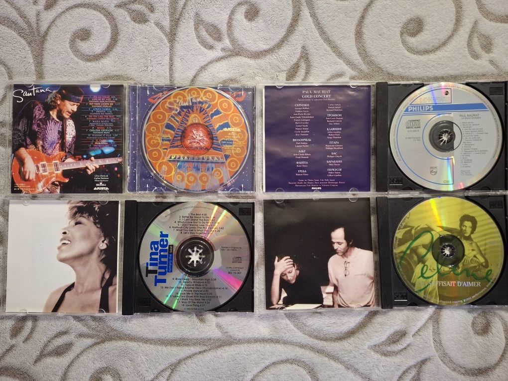 Продам CD Santana, Paul Mauriat, Tina Turner, Celine  Dion