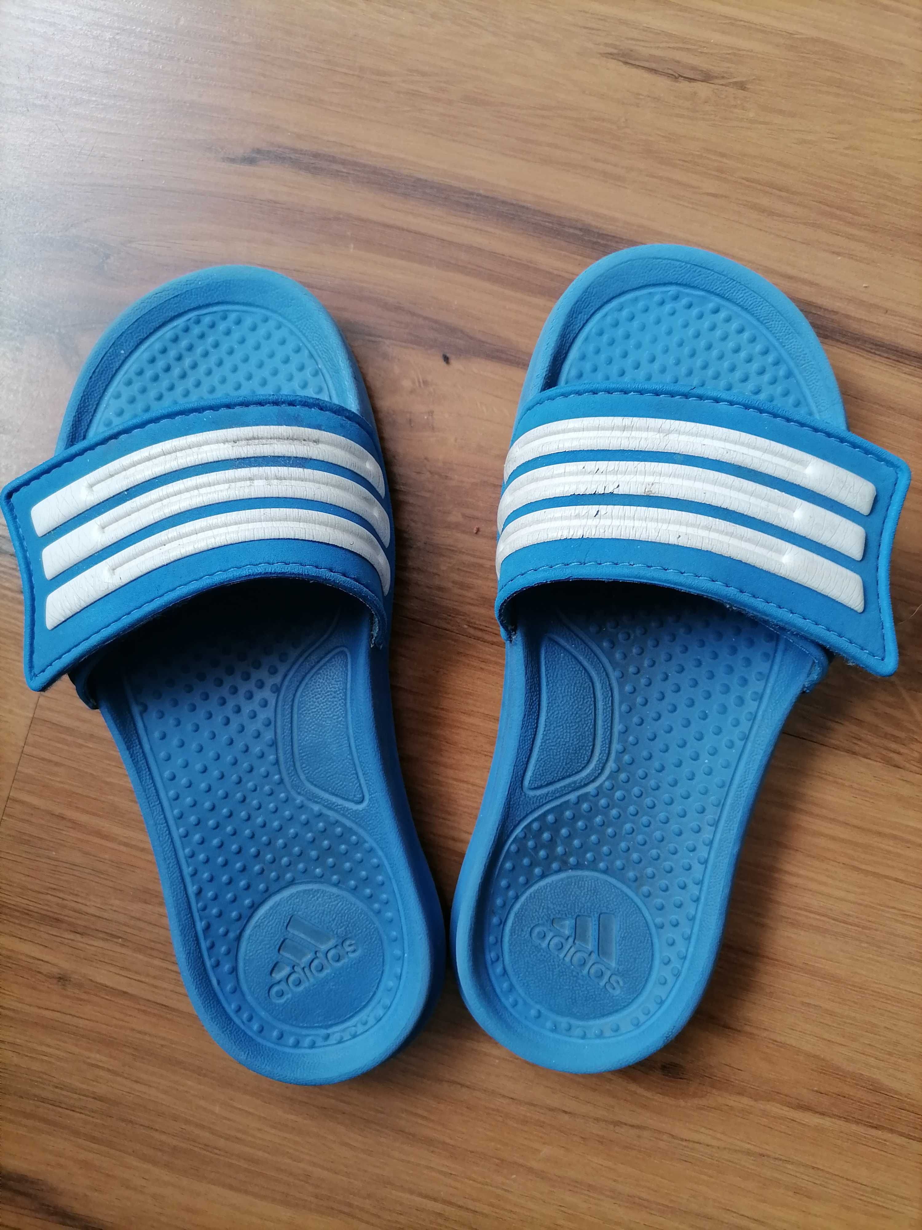 klapki Adidas niebieskie rozm 29