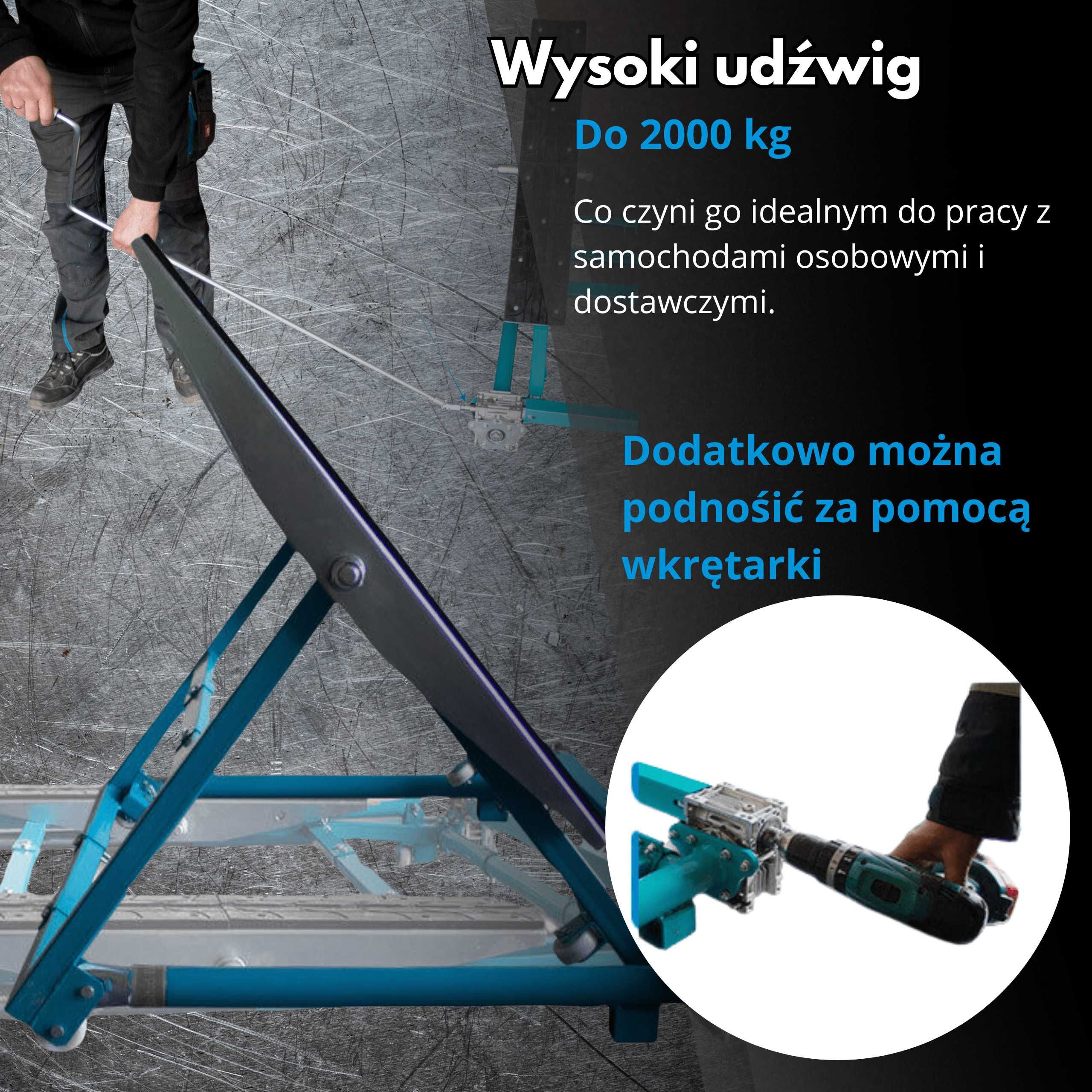 podnośnik wahadłowy podnośnik nożycowy mobilny udźwig 2000 kg - Nowy!