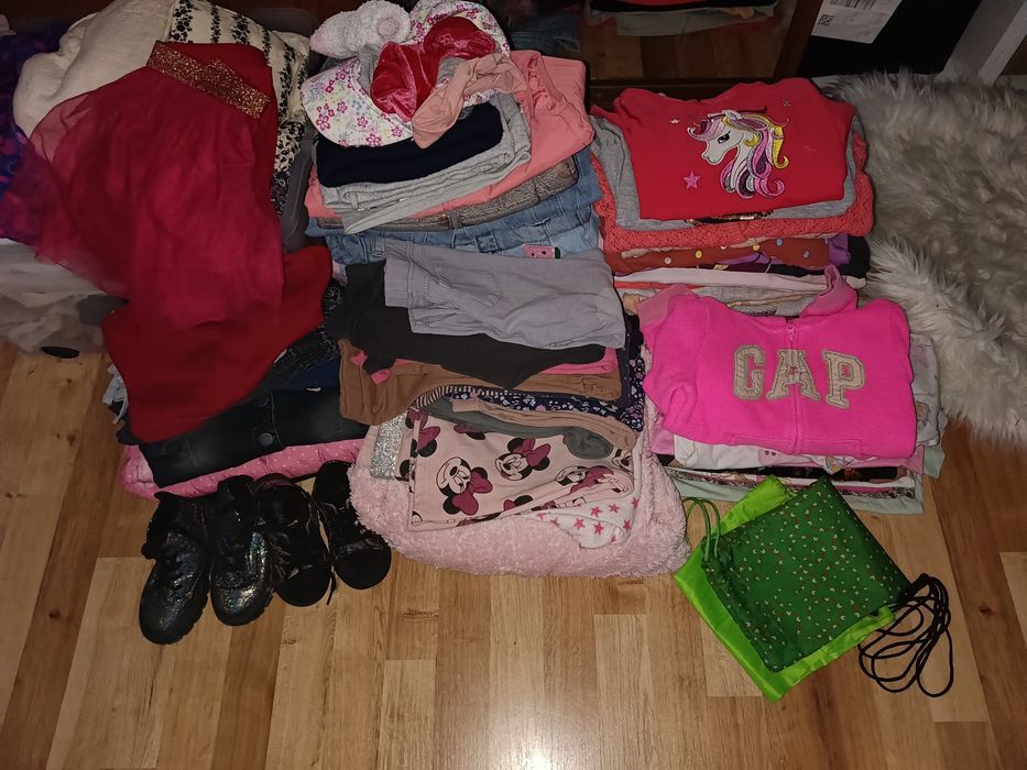Mega paka dla dziewczynki r 98 -122 60 szt. + Dodatki