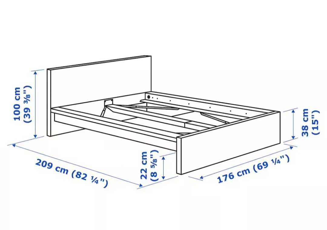 Cama, Cabeceiras e Cómoda IKEA Malm