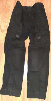 Spodnie motocyklowe, czarne, jeans, bojówki, rozmiar S