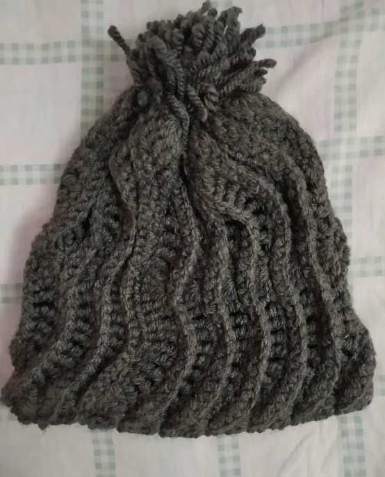 Gorro Cizento de Crochê