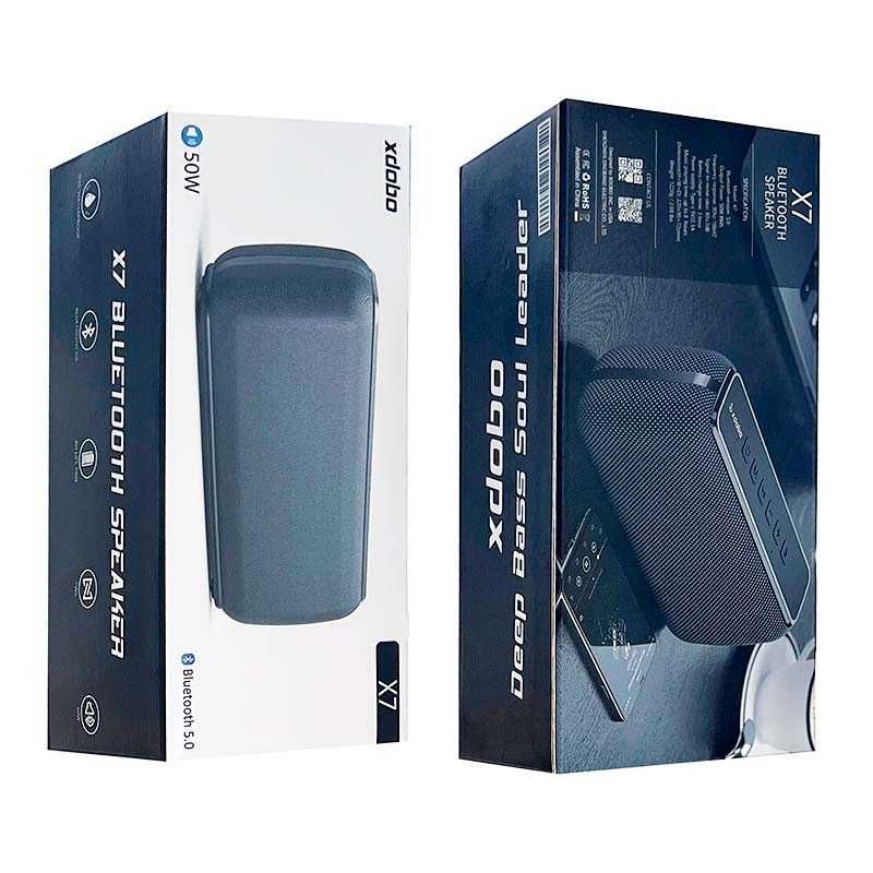 Колонка xdobo X7 IPX5 BT5.0, DSP, 50W, AUX/TF/USB, TWS, 15h Max
