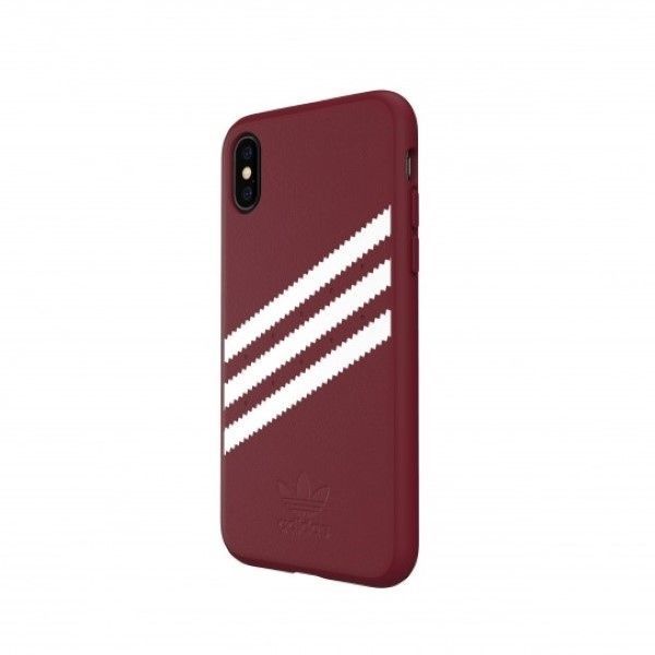 Etui Adidas Or Moulded Pu Suede iPhone X/Xs - Burgundowy