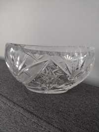 Kryształowa miseczka w kształcie łódki PRL