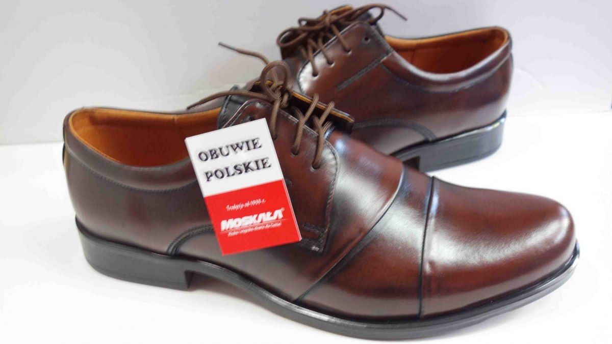 Skorzane BUTY MESKIE szerokie TĘGOSĆ H CABIR 39