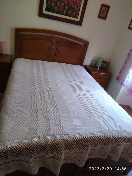 Colcha de renda branca