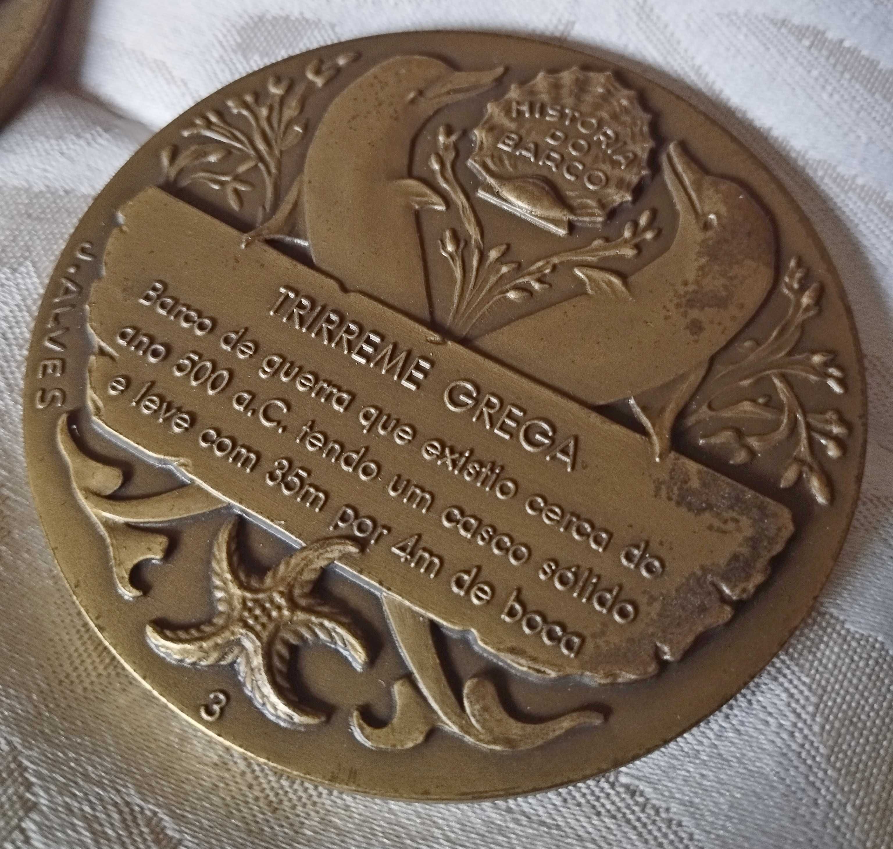 Coleção 25 Medalhas "História do Barco" em Bronze