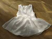 Biała tiulowa sukniarozmiar 80. CHRZEST, roczek