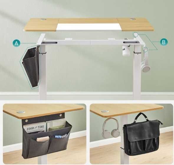 Biurko z elektrycznie regulowaną wysokością, ergonomiczne regulowane