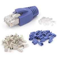 vce wtyczka rj45 cat6a cat7 niebieska 25szt