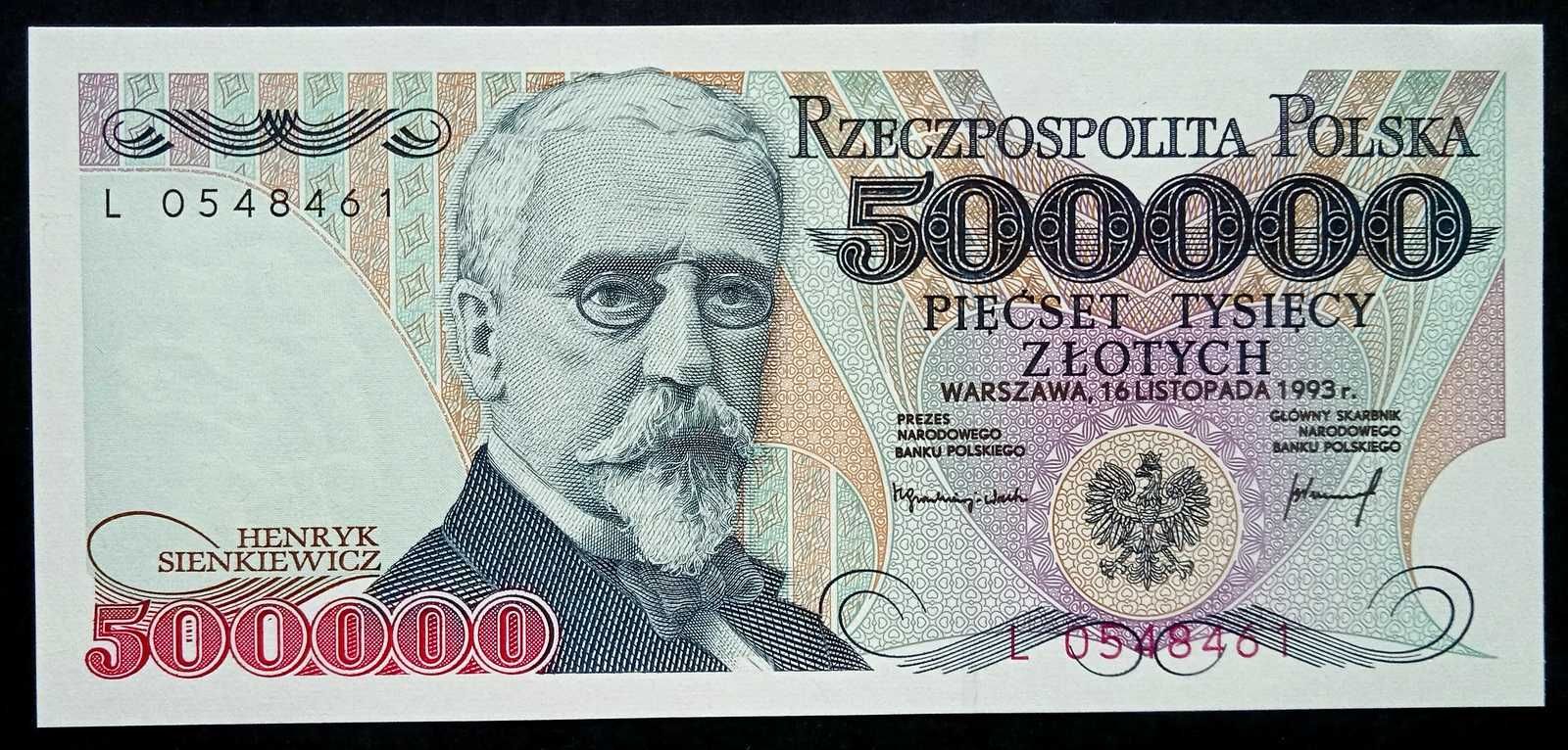 Banknoty PRL 500.000 zł  UNC  2 szt