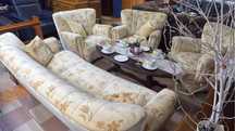Komplet wypoczynkowy sofa trzyosobowa + 3 fotele