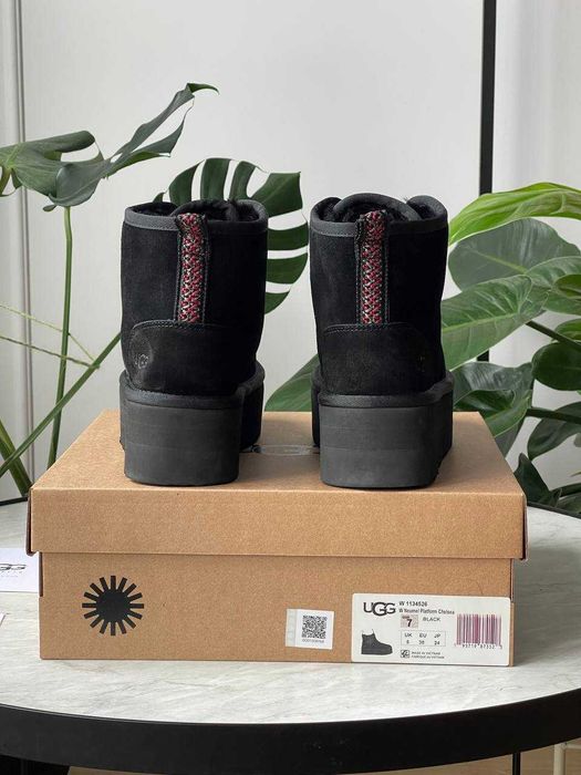 Женские ботинки UGG Neumel Platform Zip Slipper 36-41 Натур Овчина!