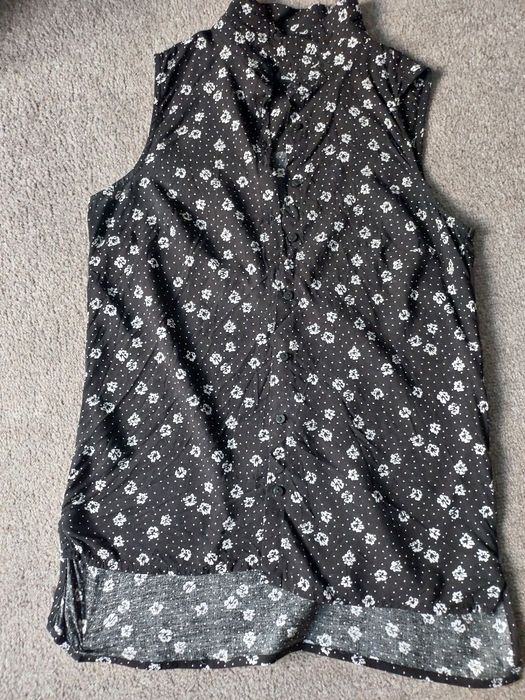 Тонкая женская рубашка/блузка без рукавов (Sinsay)