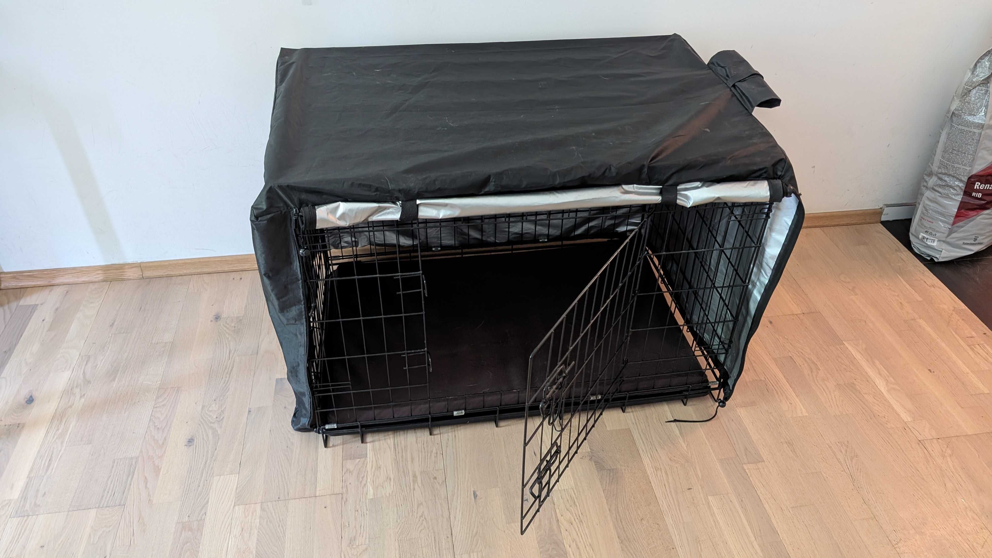 Zestaw Metalowa Klatka dla Psa XL (91x62x65cm) + MATERAC + POKROWIEC
