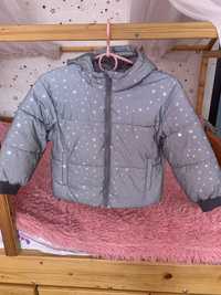 Куртка світловідбиваюча та непромокаюча для дівчинки 116р