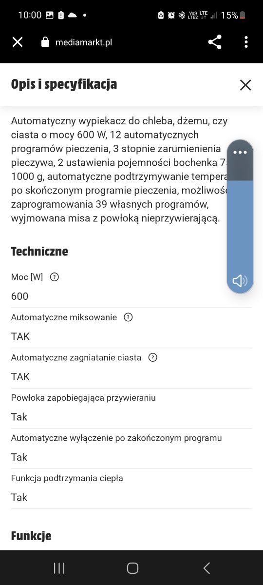 Maszyna robot do pieczenia chleba