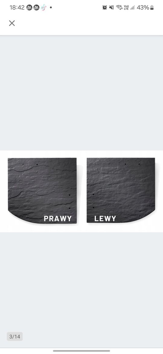 Struktonit 30x30 grafitowy lewy i prawy