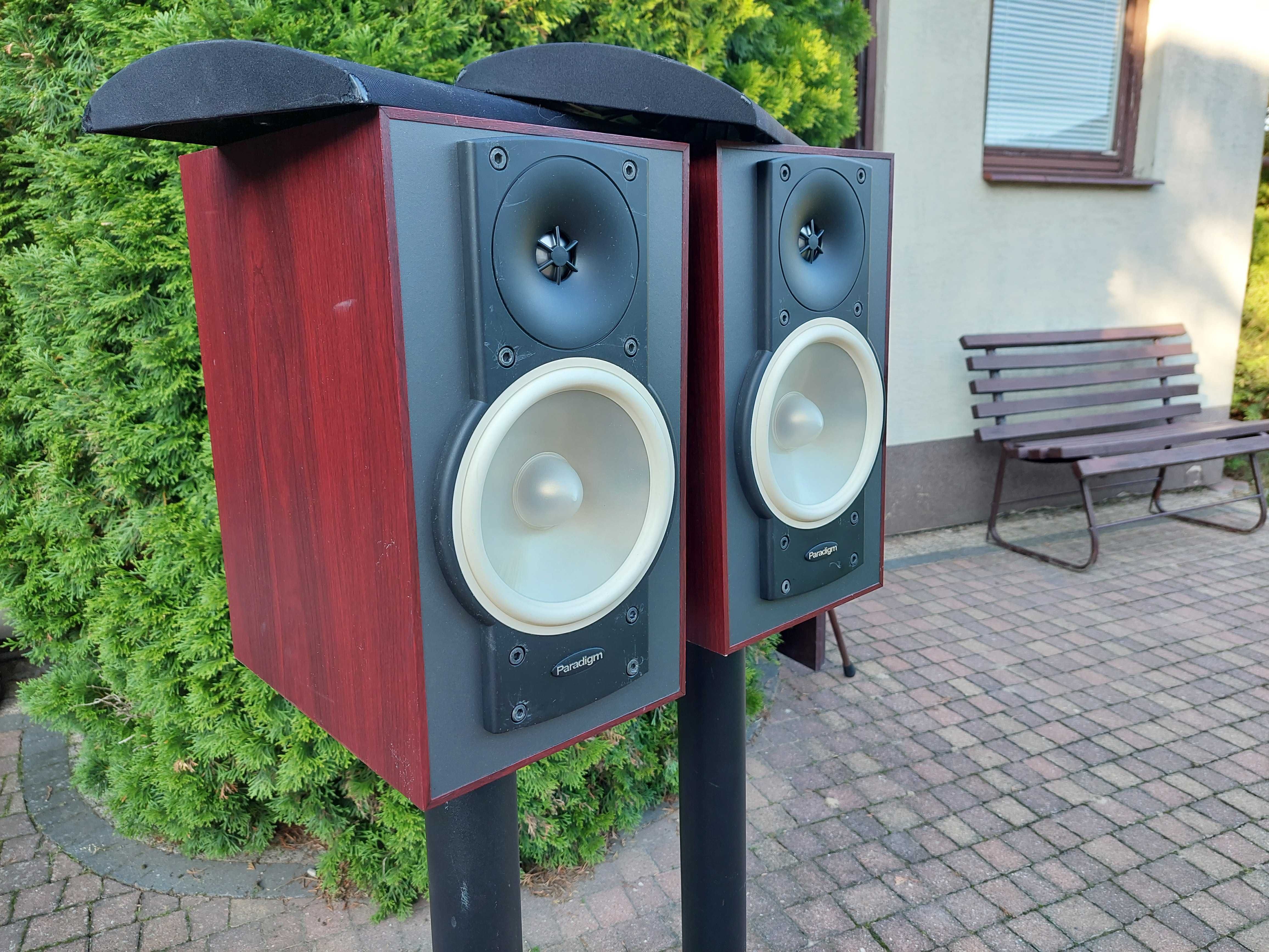 Kolumny Paradigm Monitor ze standami  i kablami kimber kable