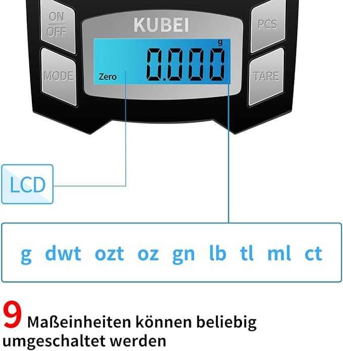 Waga miligramowa elektryczna z pęsetą czara Kubei