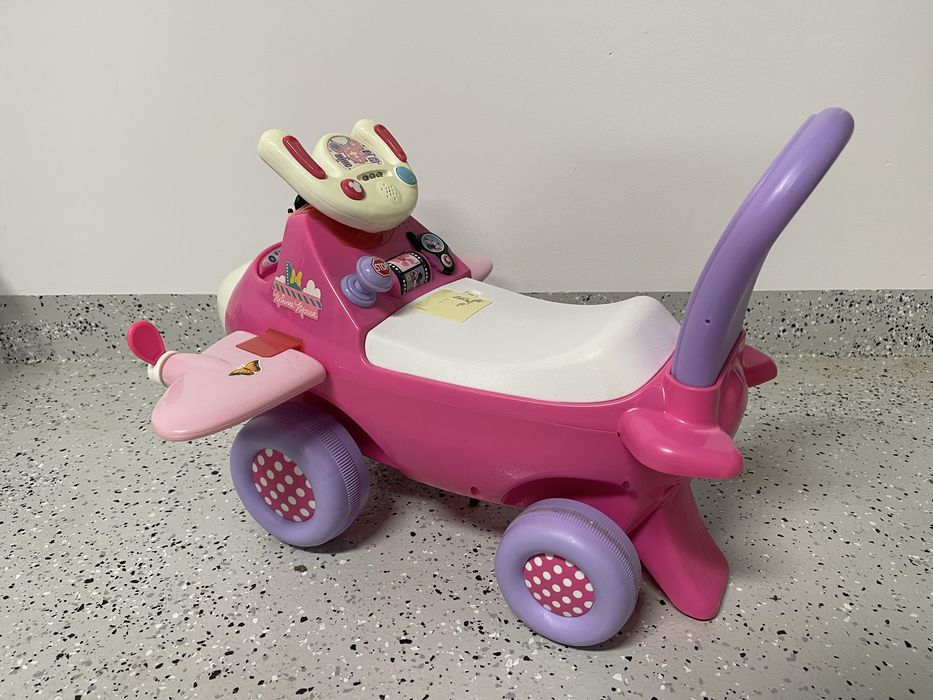 Jeździk, odpychacz Kiddieland samolot Minnie Mouse