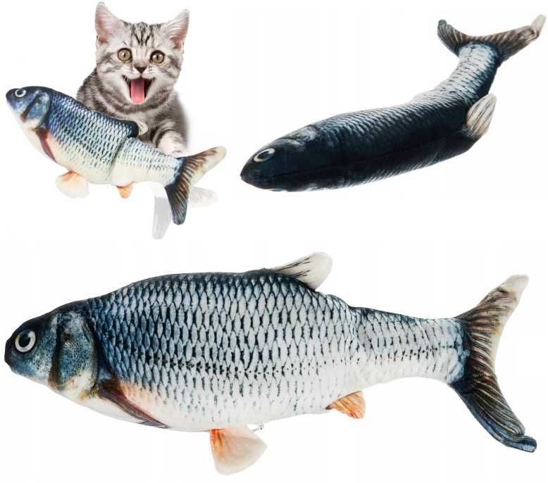 Zabawka dla kota pluszowa rybka ryba kocimiętka 21cm