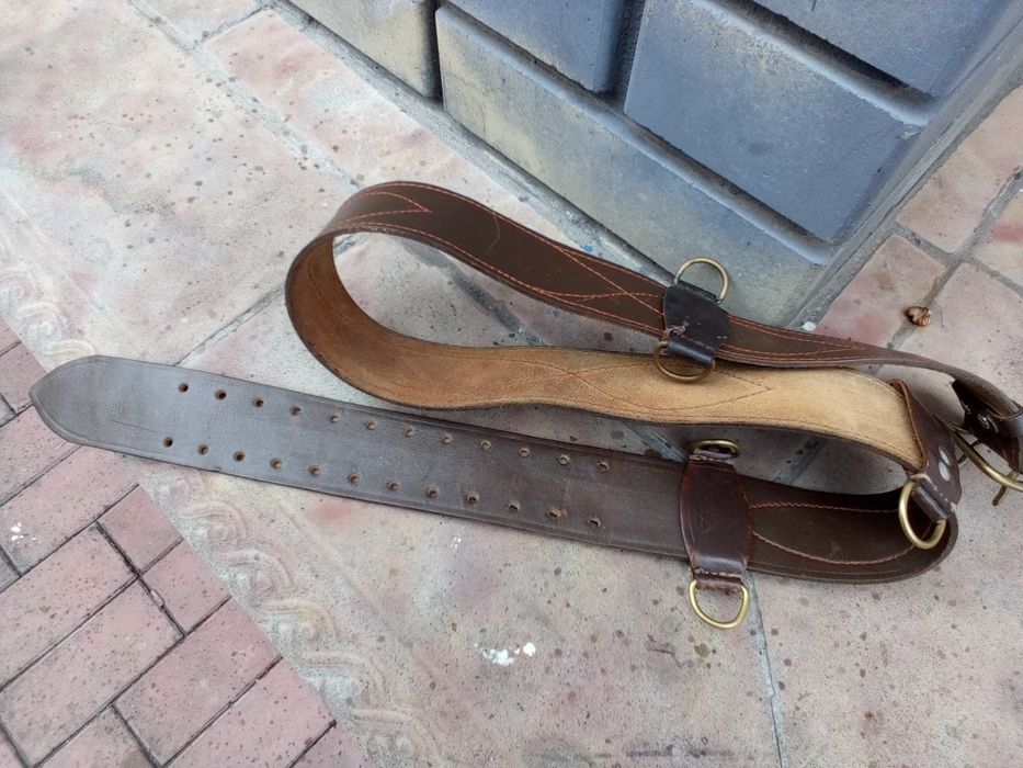 кожанный ремень пожарника,120 см