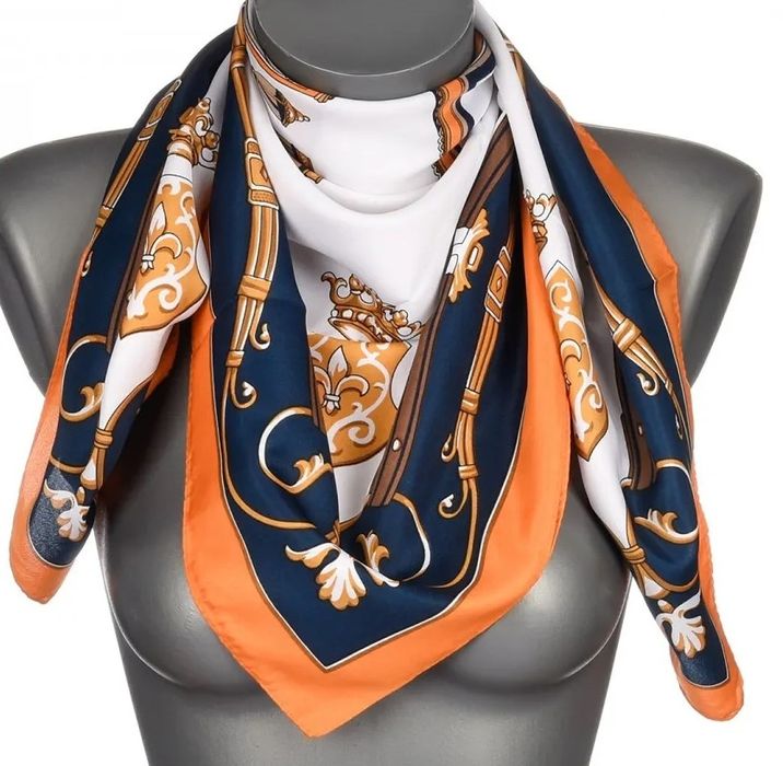 Chusta Satyna Apaszka Kareta Mdb-39B Orange