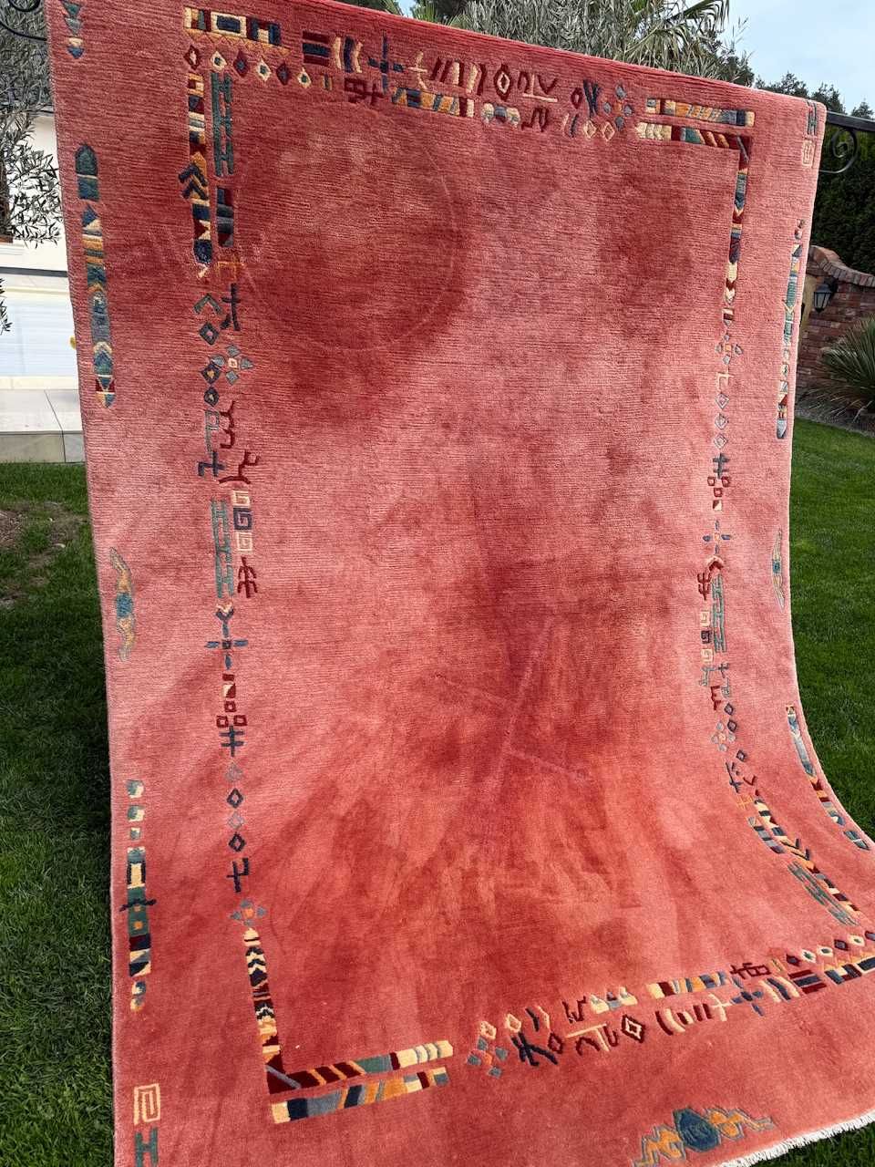 Vimtage Kaszmirowy dywan Nepal ART DECO design 300x220 galeria 9 tys