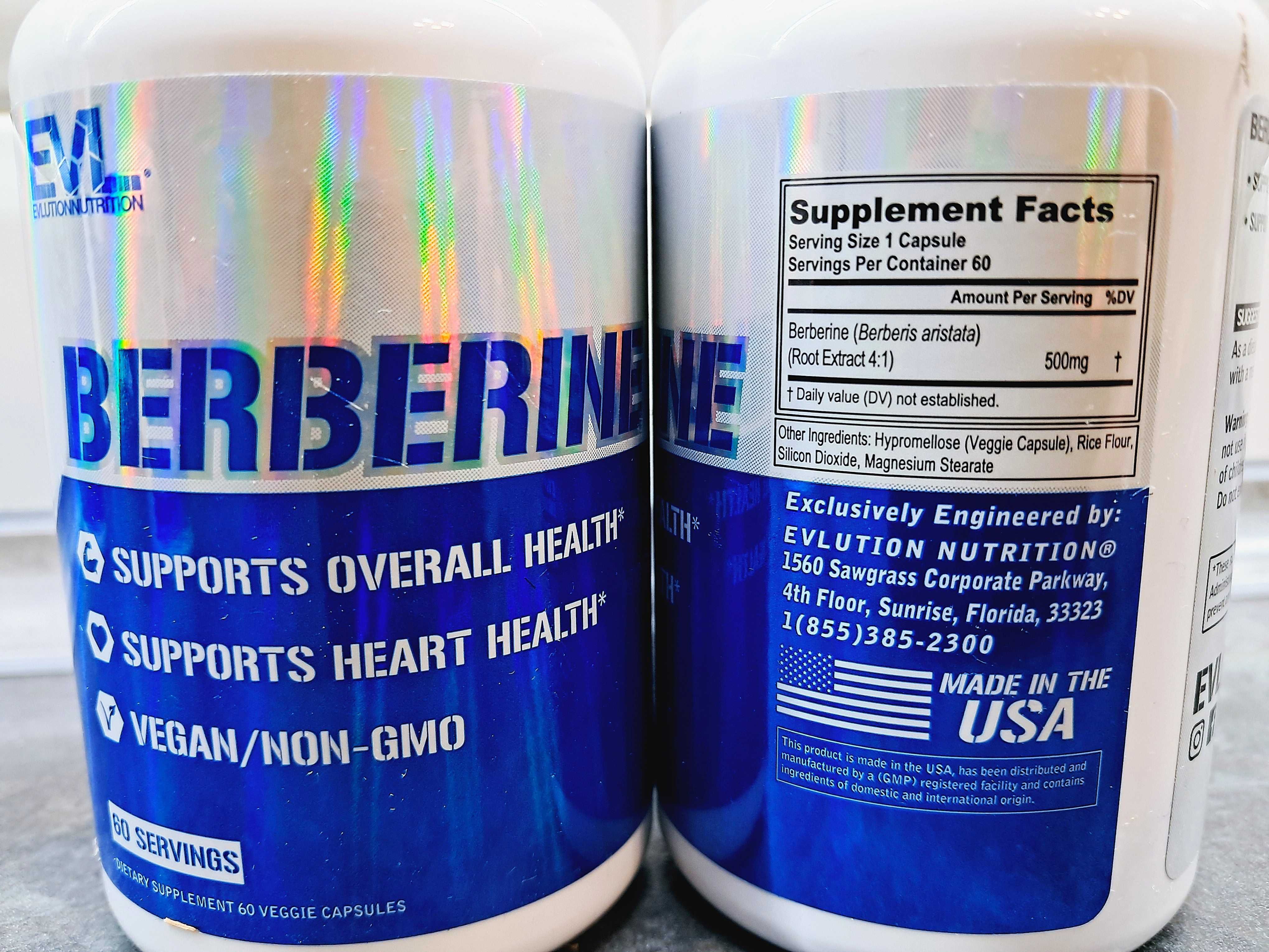 EVL Nutrition, Berberine 500 мг (60 капс.), берберин