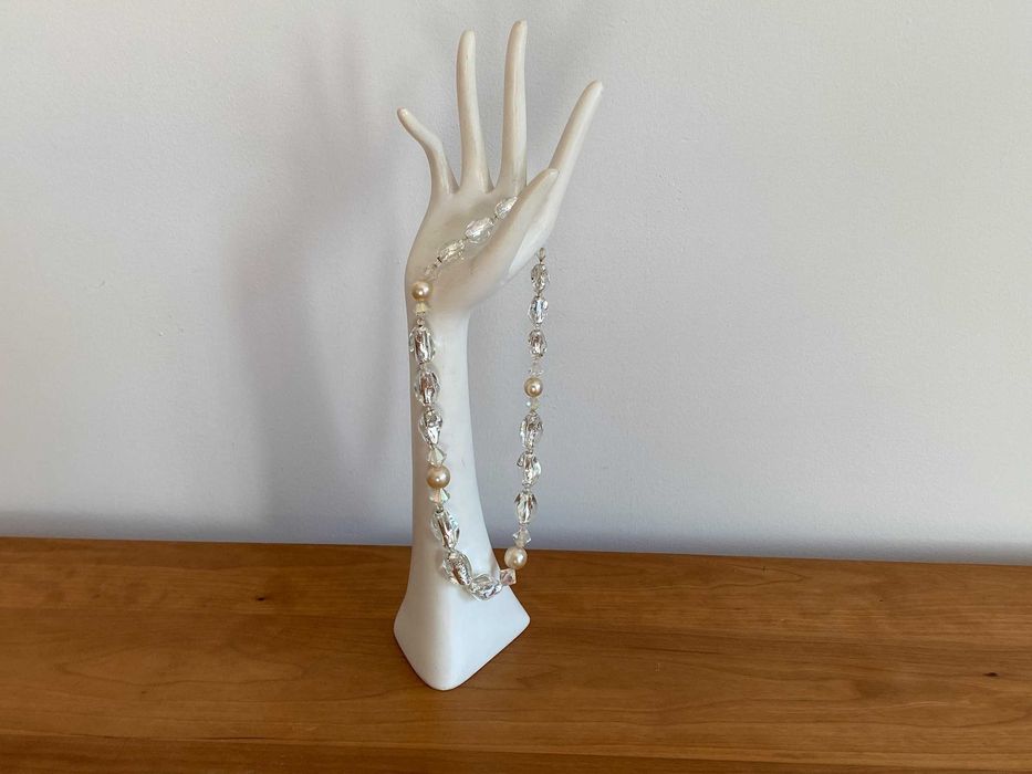 Stary Naszyjnik Szkło