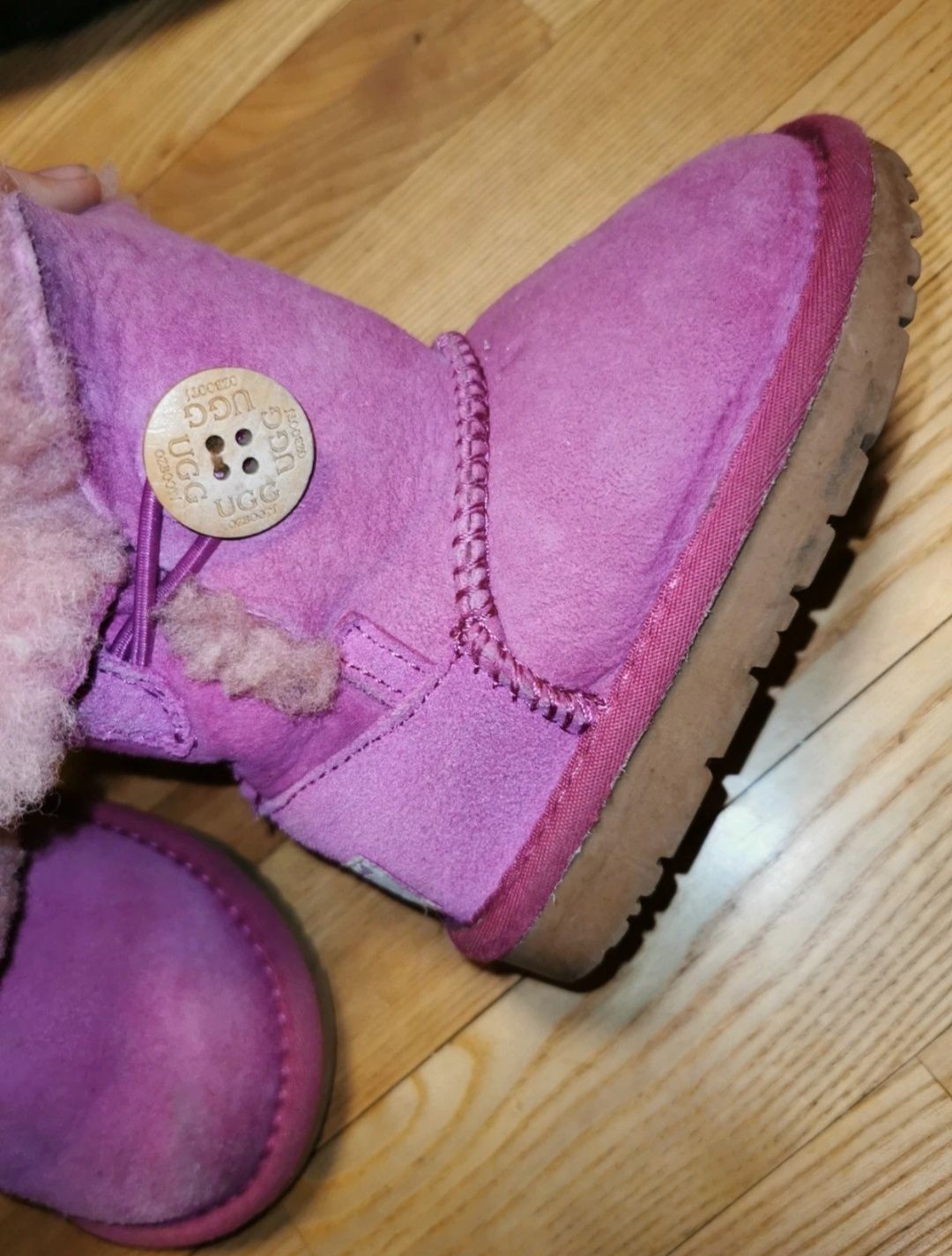 UGG Botki kozaki śniegowce dla dziecka dziewczynki różowe barbie pink