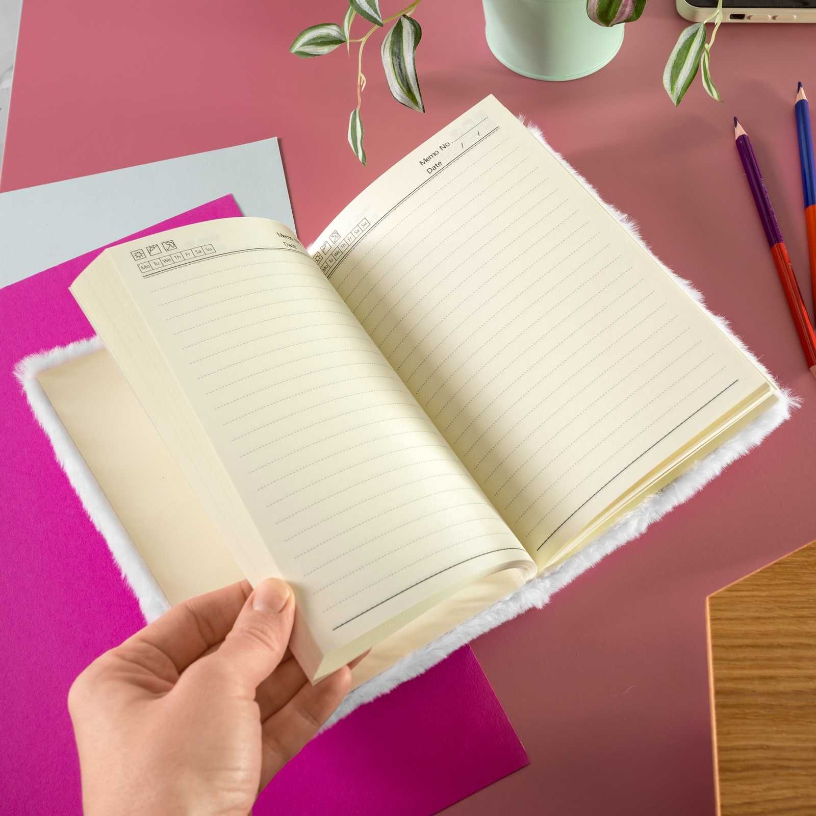 Notes JEDNOROŻEC z futerkiem gadżet prezent futro zeszyt pamiętnik