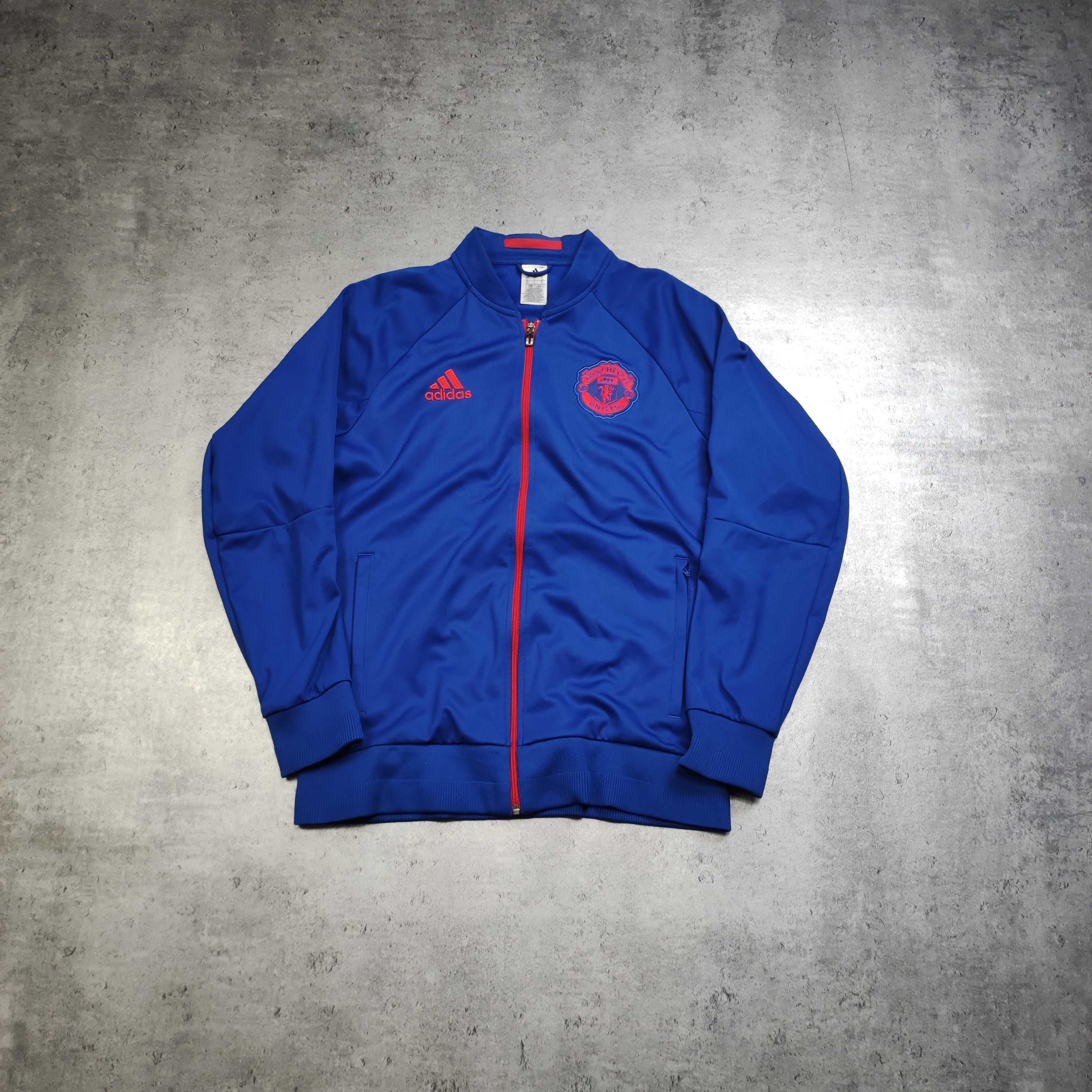 MĘSKA Bluza Rozpinana Adidsa x Manchester United Suwak Sportowa Logo