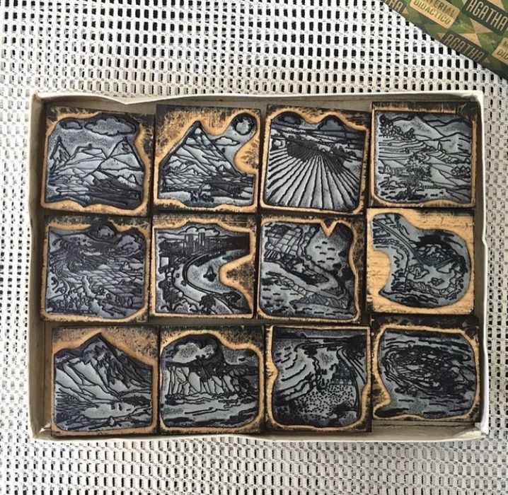 Carimbos sobre acidentes geográficos