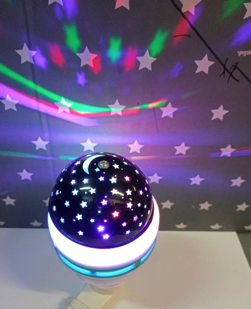 Żarówka projektor gwiazdki disco kula  lampka led