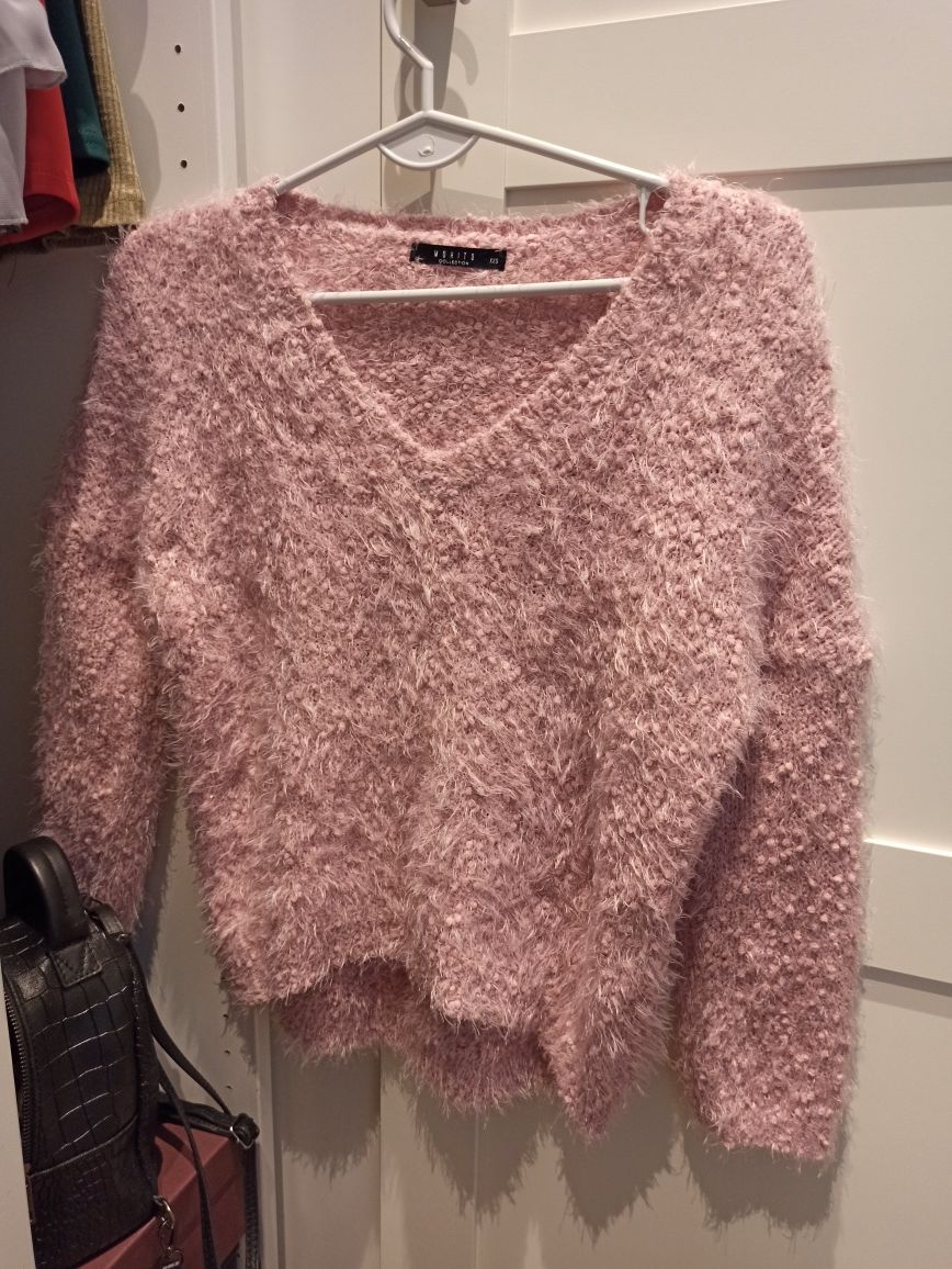 Różowy sweter MOHITO xxs 32