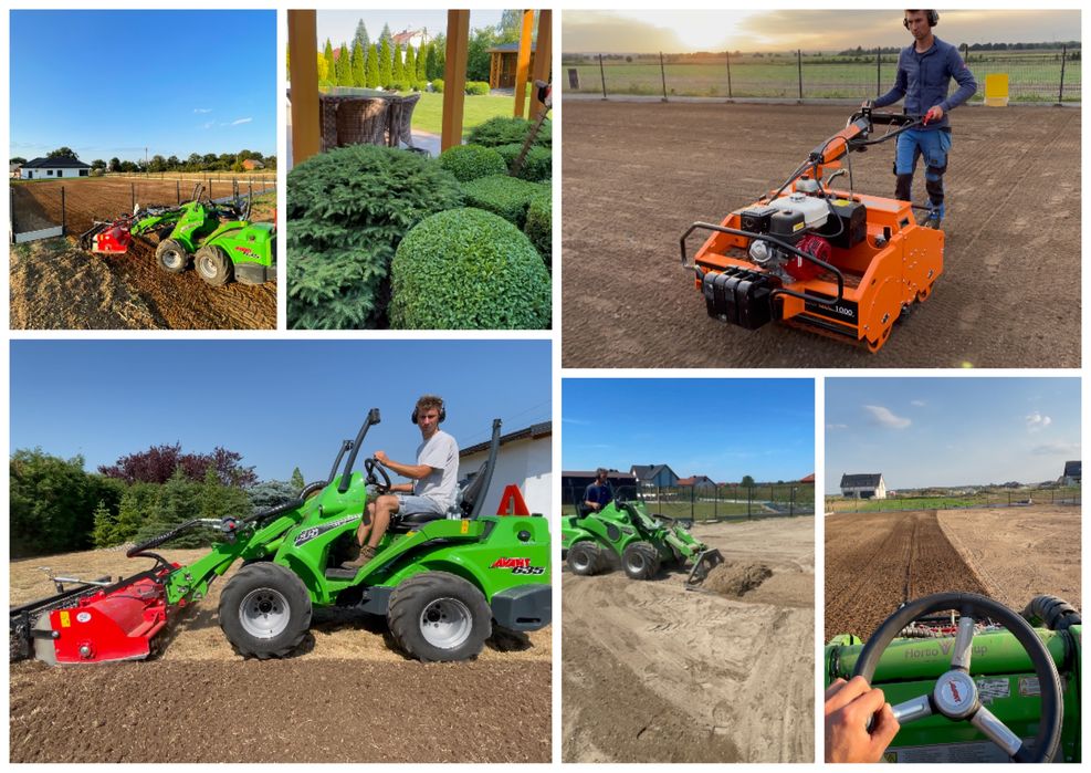 Glebobgryzarka separacyjna niwelacja terenu utwardzanie dróg podjazdów