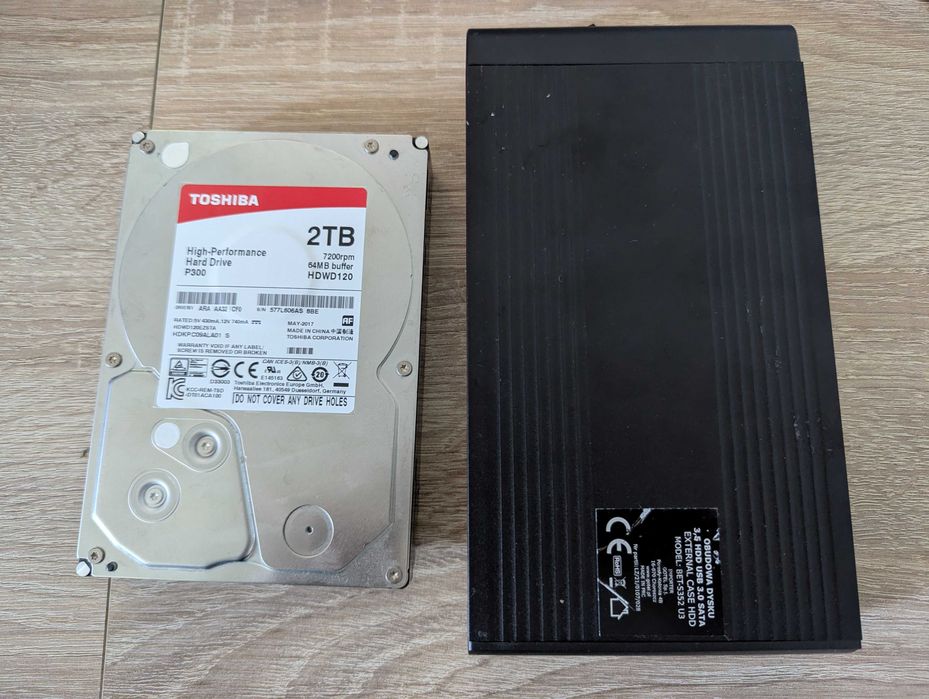 dysk twardy Toshiba p300 2 tb i obudowa usb