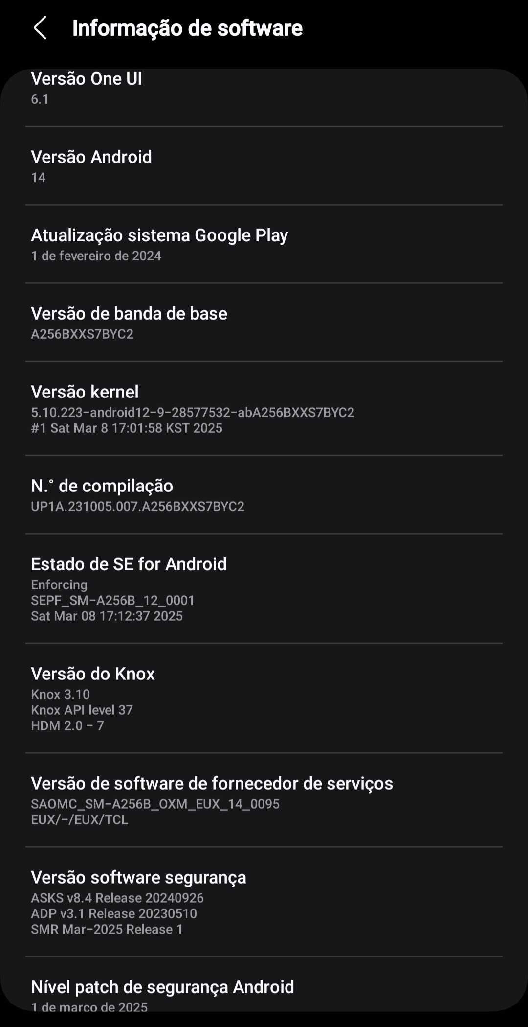 Samsung A25 5G - 128G - 6G Ram - Android 15